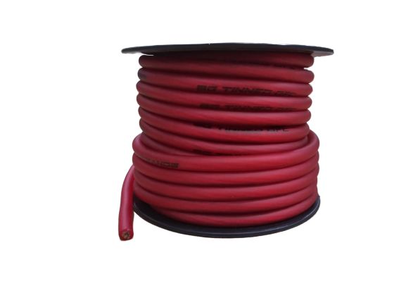 Full Tilt 8 Gauge Red 50' Tinned OFC Oxygen Free Copper Power/Ground Cable/Wire