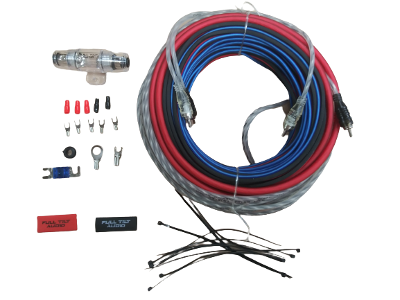 Full Tilt 8 Gauge Red/Black Amp Kit -  OFC Oxygen Free Copper Wire