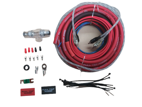 Full Tilt 4 Gauge Red/Black Amp Kit -  OFC Oxygen Free Copper Wire