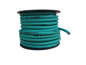 Full Tilt 8 Gauge Teal 50' Tinned OFC Oxygen Free Copper Power/Ground Cable/Wire