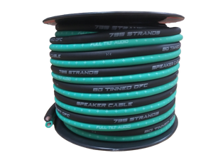 Full Tilt 8 Gauge Teal/Black 50' Tinned OFC Oxygen Free Copper Power/Ground Cable/Wire