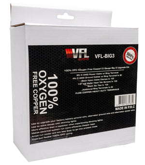 VFL Audio VFL Audio BIG3 100% Oxygen-Free Copper 0 Gauge Amplifier Kit