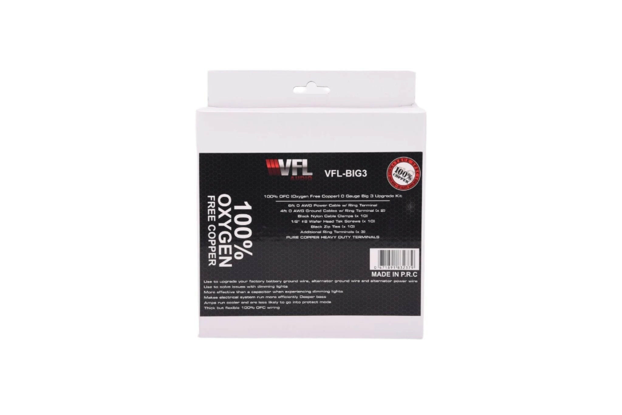 VFL Audio VFL Audio BIG3 100% Oxygen-Free Copper 0 Gauge Amplifier Kit
