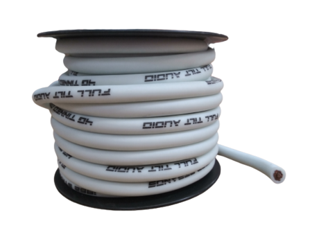 Full Tilt 4 Gauge White 50' Tinned OFC Oxygen Free Copper Power/Ground Cable/Wire