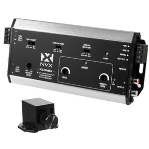 NVX 2-Channel Line Out Converter Digital Bass Enhancer with xBOOST 
Impedance Matching and Remote Level Control