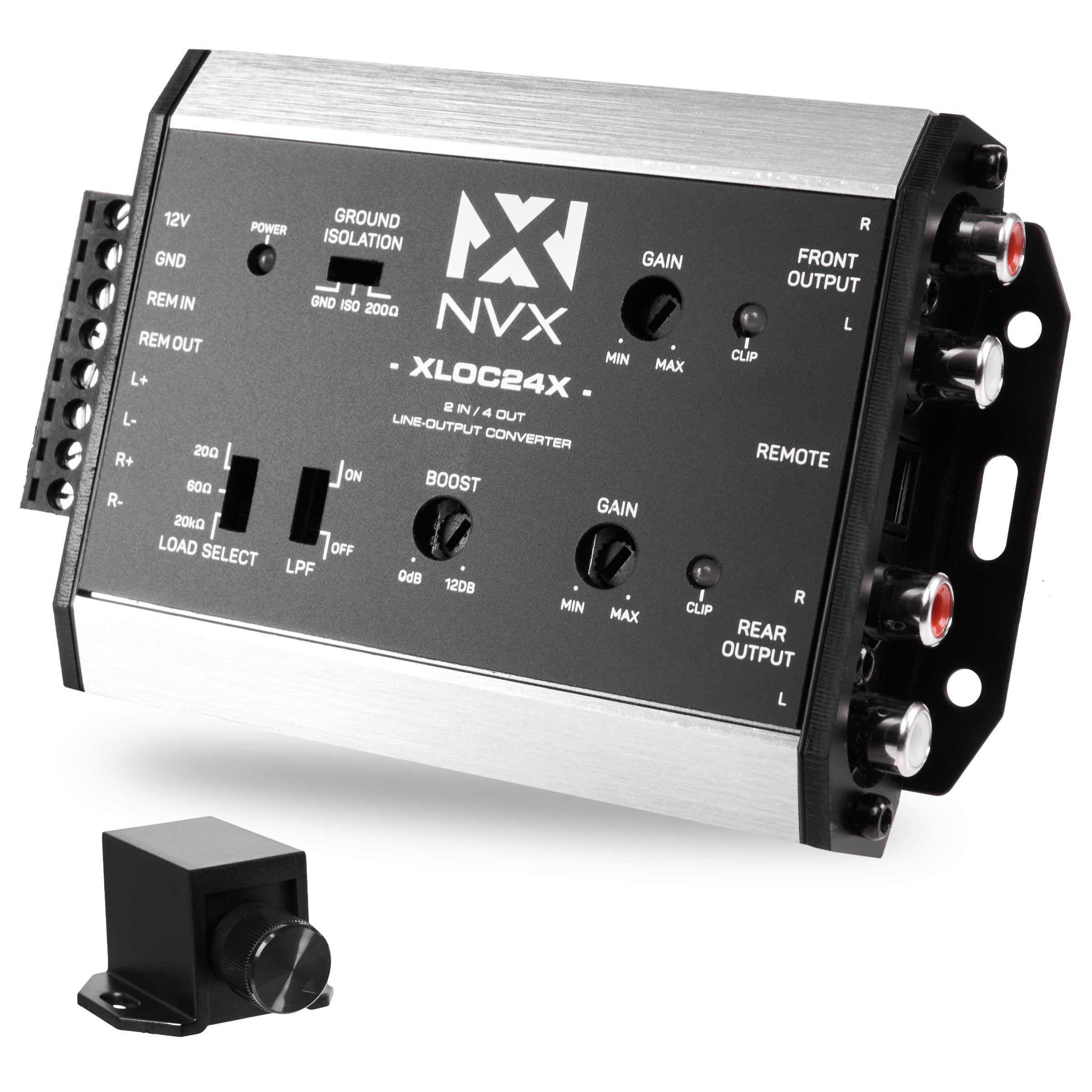 NVX 2 inputs / 4 outputs High Voltage Active Line Output Converter 
with Impedance Matching and Remote Level Control