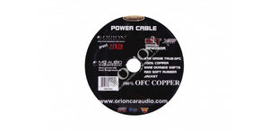 ORION XTR NTENSE WIRE SPOOL 100% OFC COPPER 0 GAUGE 50 FEET CLEAR SOFT RUBBER JACKET