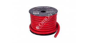 ORION XTR NTENSE WIRE SPOOL 100% OFC COPPER 0 GAUGE 50 FEET RED SOFT RUBBER JACKET