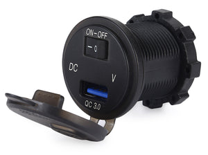 NVX Quick Charge 3.0 Car Charger with LED Digital Voltmeter